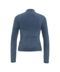 Pullover in maglia pelosa #blu