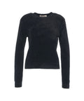 Pullover in maglia pelosa #nero