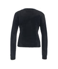 Pullover in maglia pelosa #nero