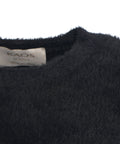 Pullover in maglia pelosa #nero