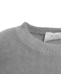 Pullover in maglia pelosa #grigio