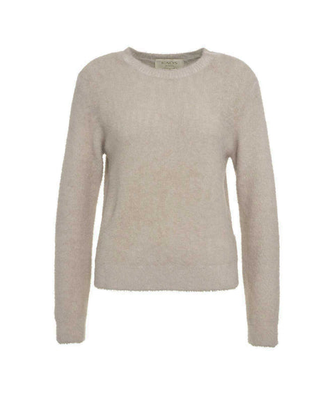 Pullover in maglia pelosa #beige