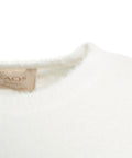 Pullover in maglia pelosa #bianco