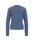 Pullover in maglia pelosa #blu