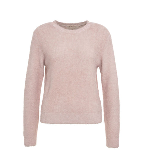 Pullover in maglia pelosa #rosa