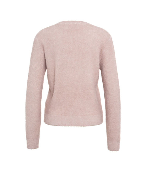 Pullover in maglia pelosa #rosa