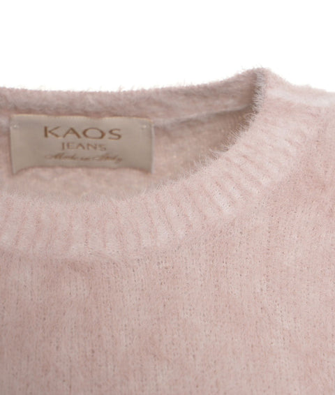 Pullover in maglia pelosa #rosa