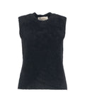 Gilet in maglia pelosa #nero