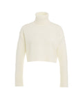 Maglione cropped a collo alto #bianco