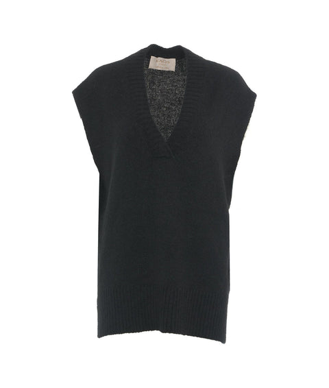 Gilet in maglia #nero