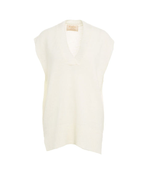 Gilet in maglia #bianco