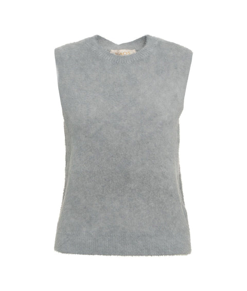 Gilet in maglia pelosa #grigio