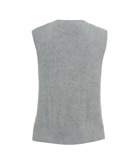 Gilet in maglia pelosa #grigio