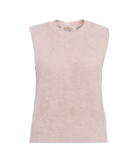 Gilet in maglia pelosa #rosa