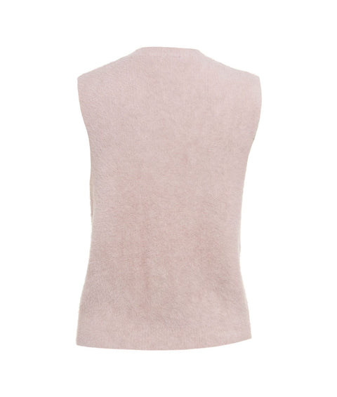 Gilet in maglia pelosa #rosa