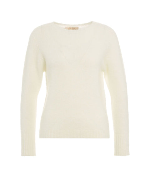 Pullover in maglia #bianco