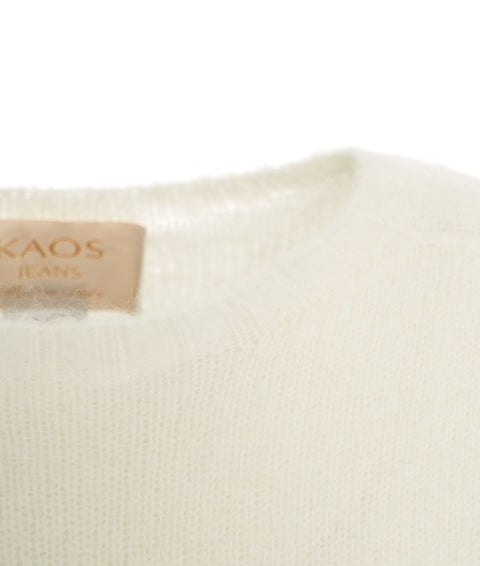 Pullover in maglia #bianco