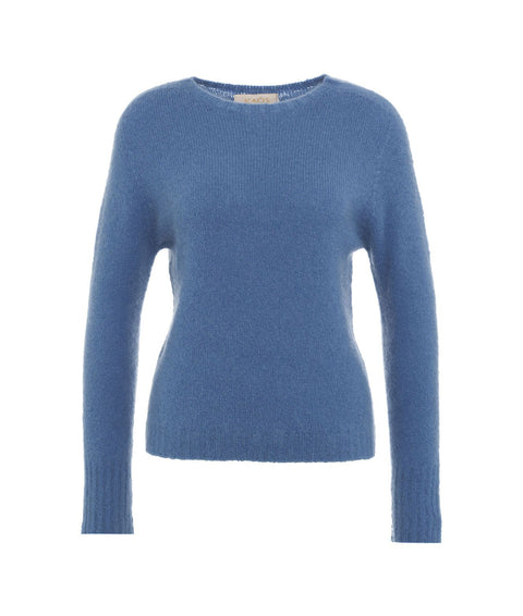 Pullover in maglia #blu