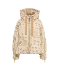 Piumino trapuntato con motivo paisley 'Bandana' #beige