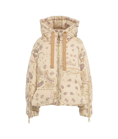 Piumino trapuntato con motivo paisley 'Bandana' #beige