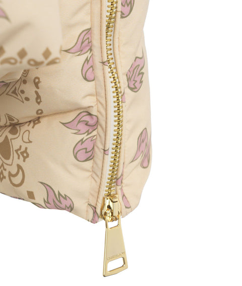 Piumino trapuntato con motivo paisley 'Bandana' #beige