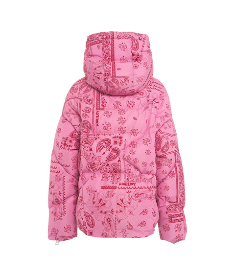 Piumino trapuntato con motivo paisley 'Bandana' #pink