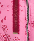 Piumino trapuntato con motivo paisley 'Bandana' #pink