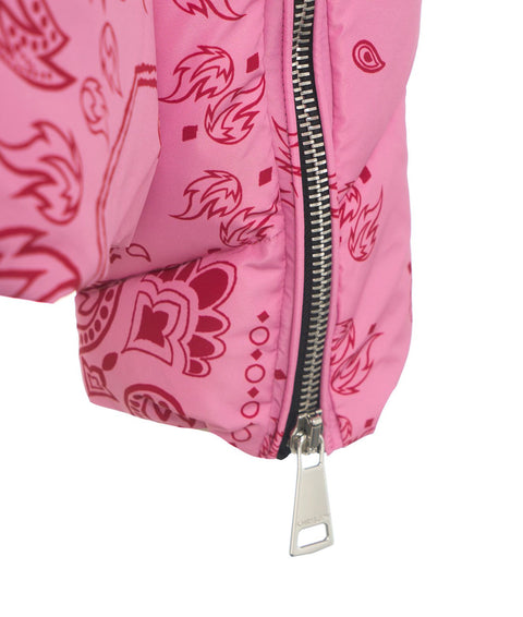 Piumino trapuntato con motivo paisley 'Bandana' #pink