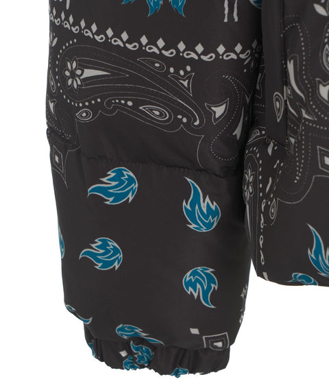 Piumino trapuntato con motivo paisley 'Bandana' #nero