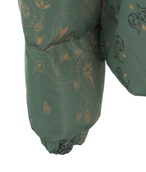 Piumino trapuntato con motivo paisley 'Bandana' #verde