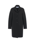 Cappotto monopetto in lana pressata #nero