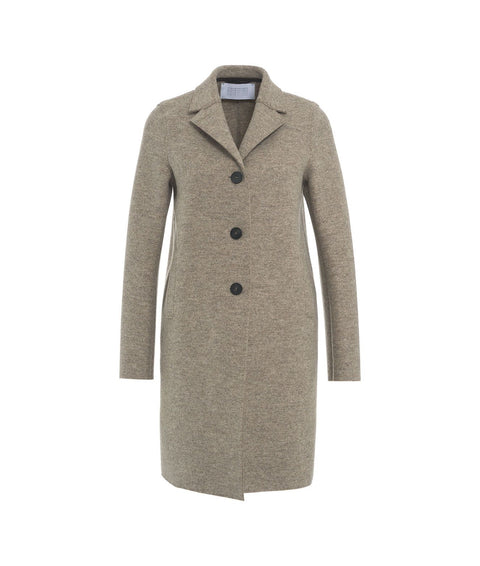 Cappotto monopetto in lana pressata #grigio