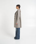 Cappotto monopetto in lana pressata #grigio