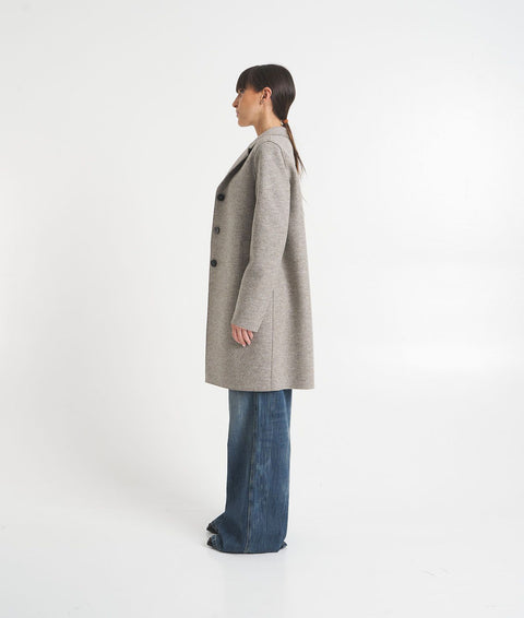 Cappotto monopetto in lana pressata #grigio