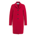 Cappotto monopetto in lana pressata #rosso