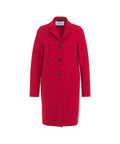 Cappotto monopetto in lana pressata #rosso