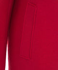 Cappotto monopetto in lana pressata #rosso