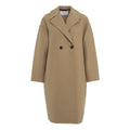 Cappotto con spalle a goccia in lana pressata #beige