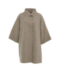 Cappotto kimono in lana pressata #beige