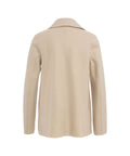 Cappotto doppiopetto in lana pressata #beige