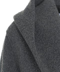 Cappotto in lana ecologica con cappuccio #grigio