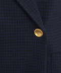 Blazer doppiopetto in misto lana vergine #blu