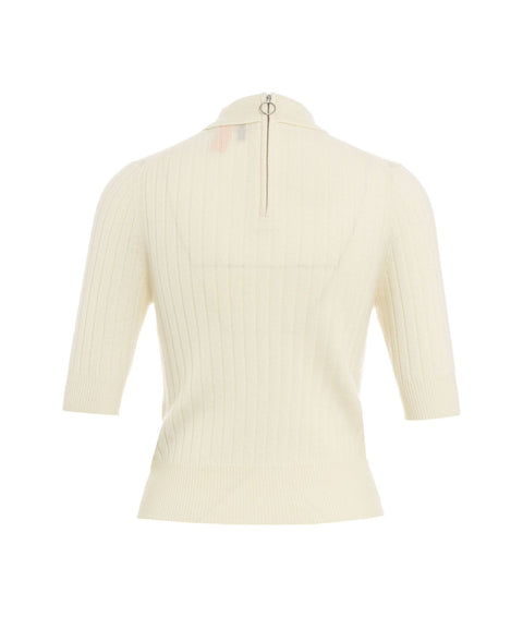 T-shirt a maglia in cashmere 'Lauren' #bianco