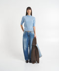 T-shirt a maglia in cashmere 'Lauren' #blu