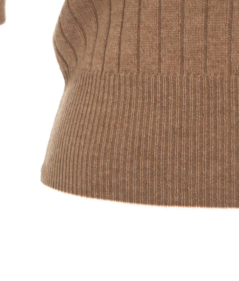 T-shirt a maglia in cashmere 'Lauren' #marrone