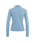 Maglione con collo a polo in cashmere #blu