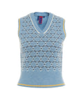 Gilet in maglia in misto cashmere #blu