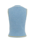 Gilet in maglia in misto cashmere #blu