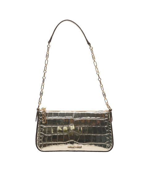 Borsa a spalla in croco 'Empire Medium' #oro