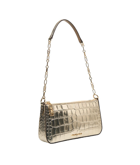 Borsa a spalla in croco 'Empire Medium' #oro